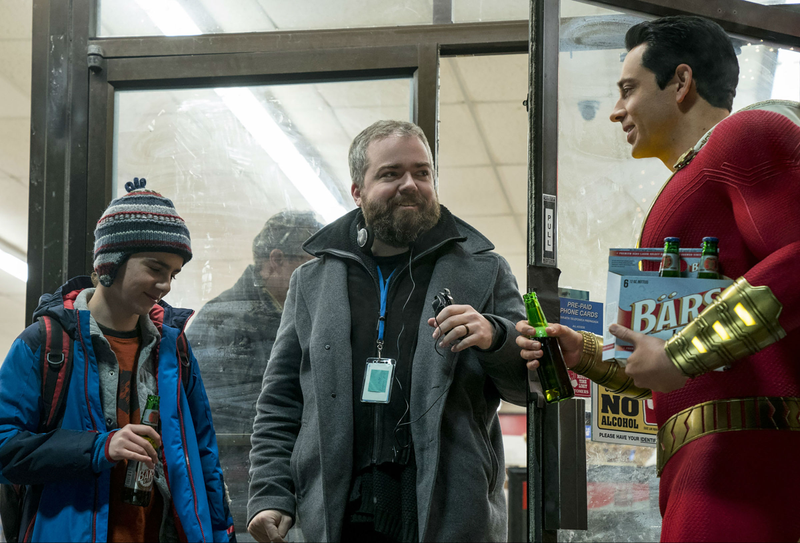 Director David F. Sandberg with his two stars.